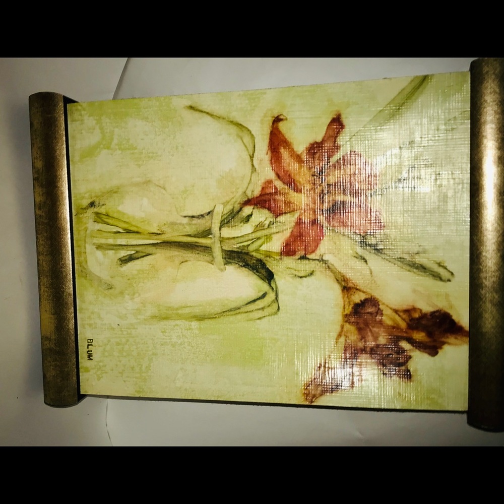 New Flowers on Canvas in a Vase